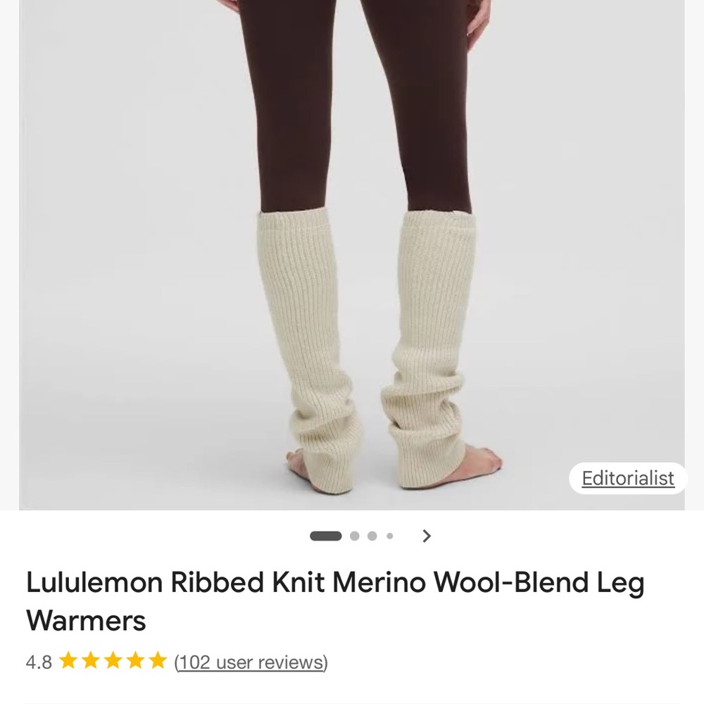 Lululemon Merino Wool Knit Leg Warmers